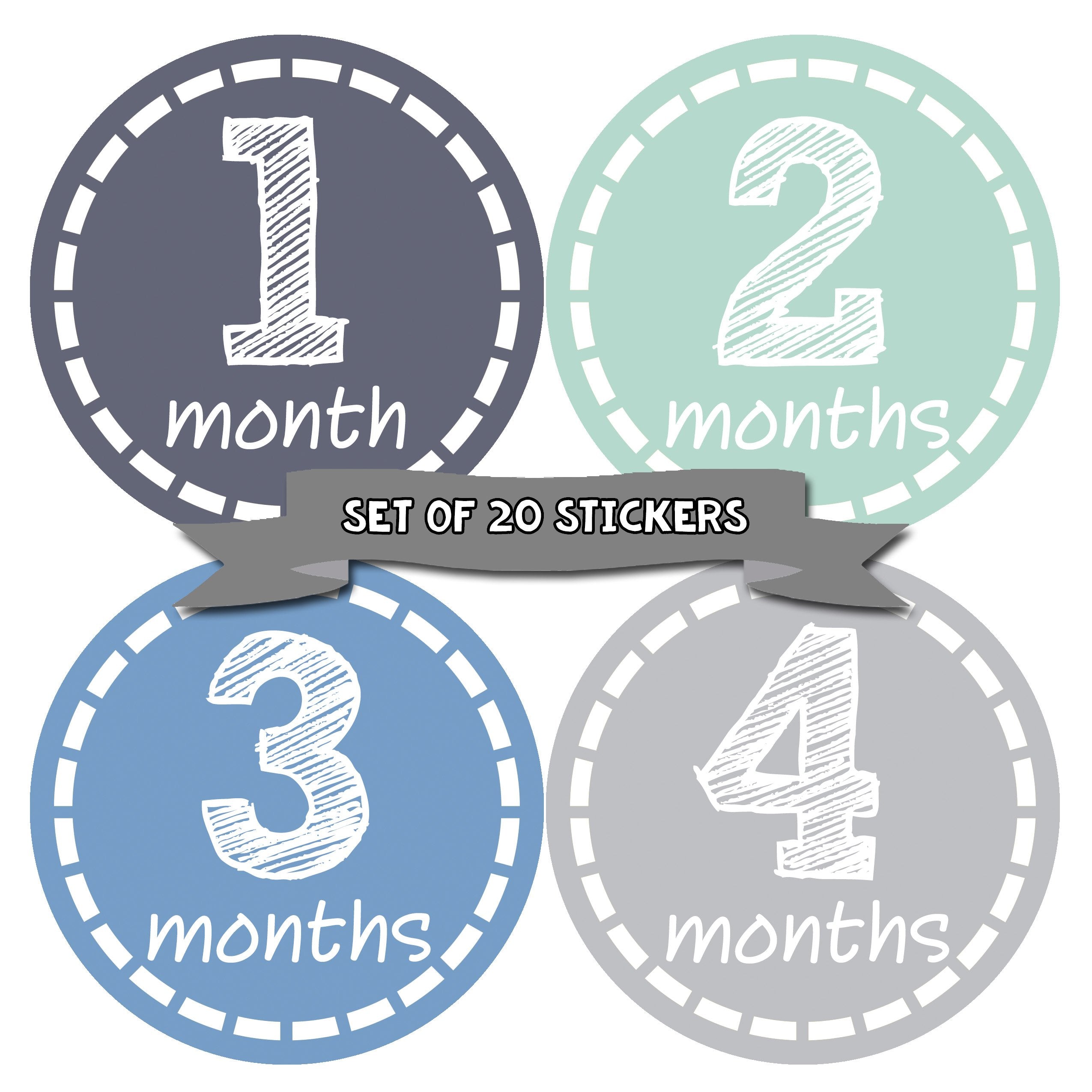 Months In Motion milestone stickers box for newborn keepsake photos