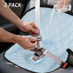 MOOB comfort padded seat saver in blue adds cozy support for toddlers.