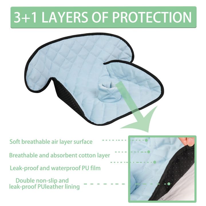 MOOB machine-washable potty protector blue is easy to clean after trips.