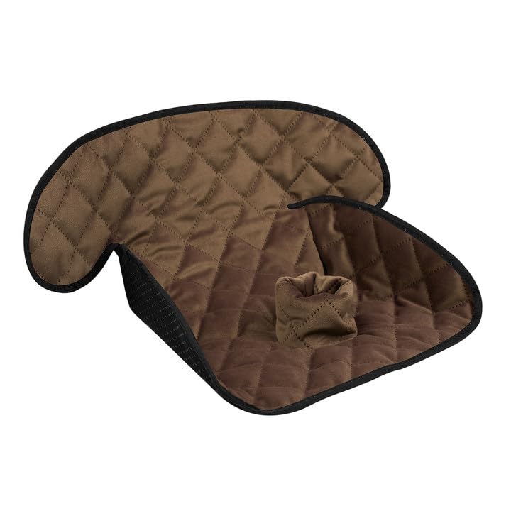 MOOB waterproof car seat protector top view showing dry surface in brown