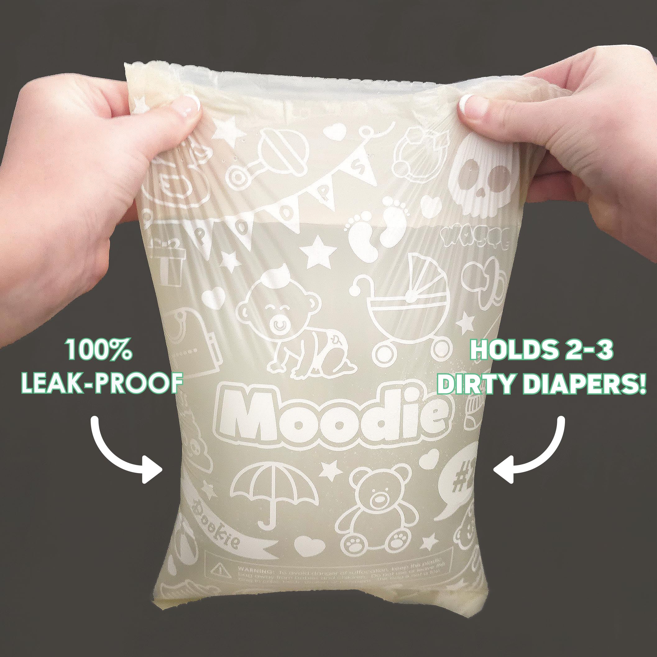 Moodie six refill rolls 9x13 in size for easy replenishment.