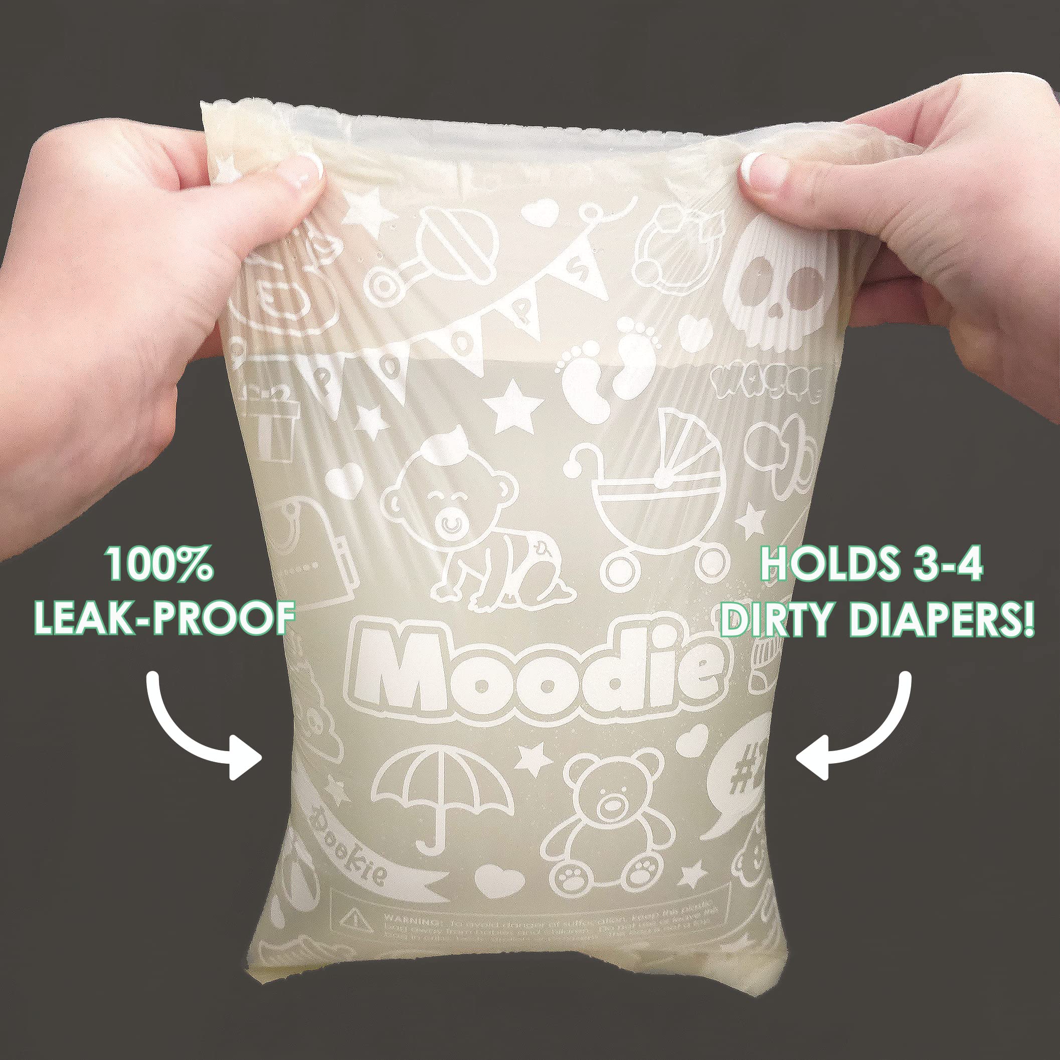 Moodie vanilla scent helps manage odors during diaper disposal