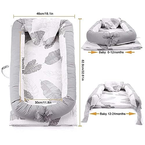 Mooedcoe Portable Baby Cushion Pad hidden zipper emphasizes secure washability.