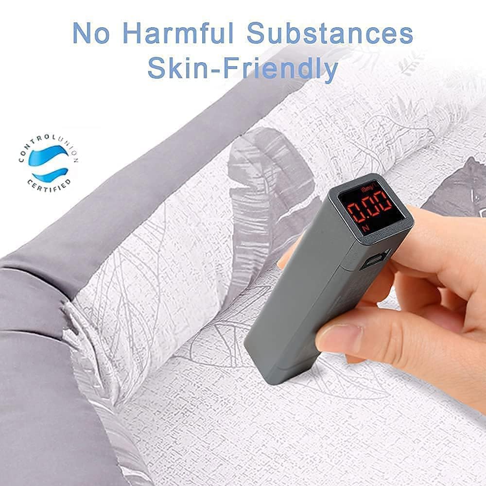 Mooedcoe Portable Baby Cushion Pad removable cover demonstrates easy cleaning.