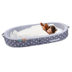 Mooedcoe portable foldable toddler bed closed for travel-friendly setup