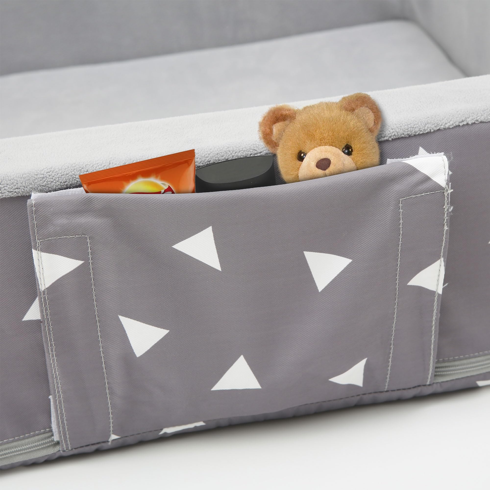 Mooedcoe Portable Toddler Bed soft foam core delivers cozy nap time.