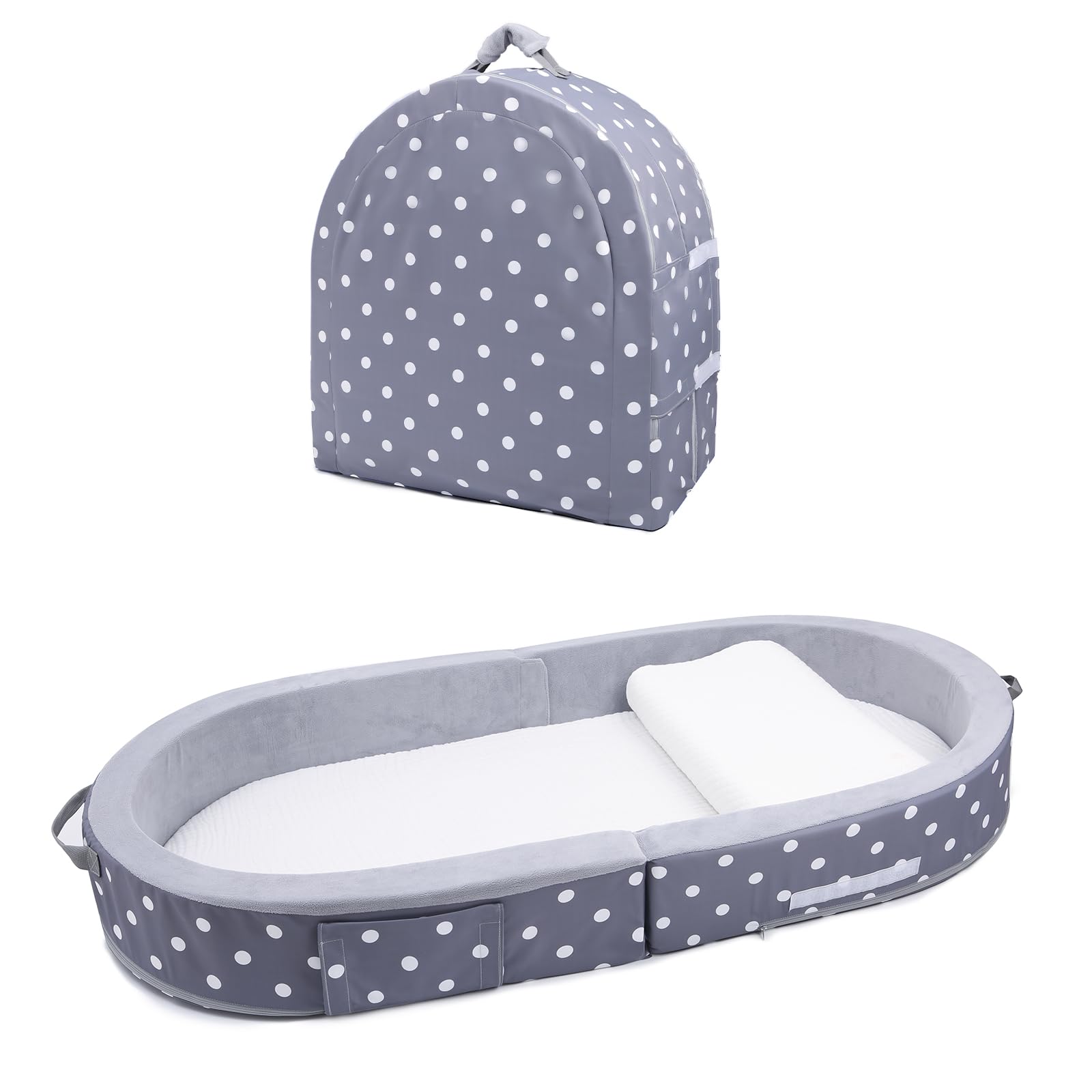 Mooedcoe toddler bed mattress foam provides a cushioned nap space