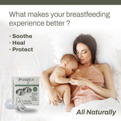 MOOGCO Original Silver Nursing Cups under-bra fit demonstrates ergonomic comfort for busy days