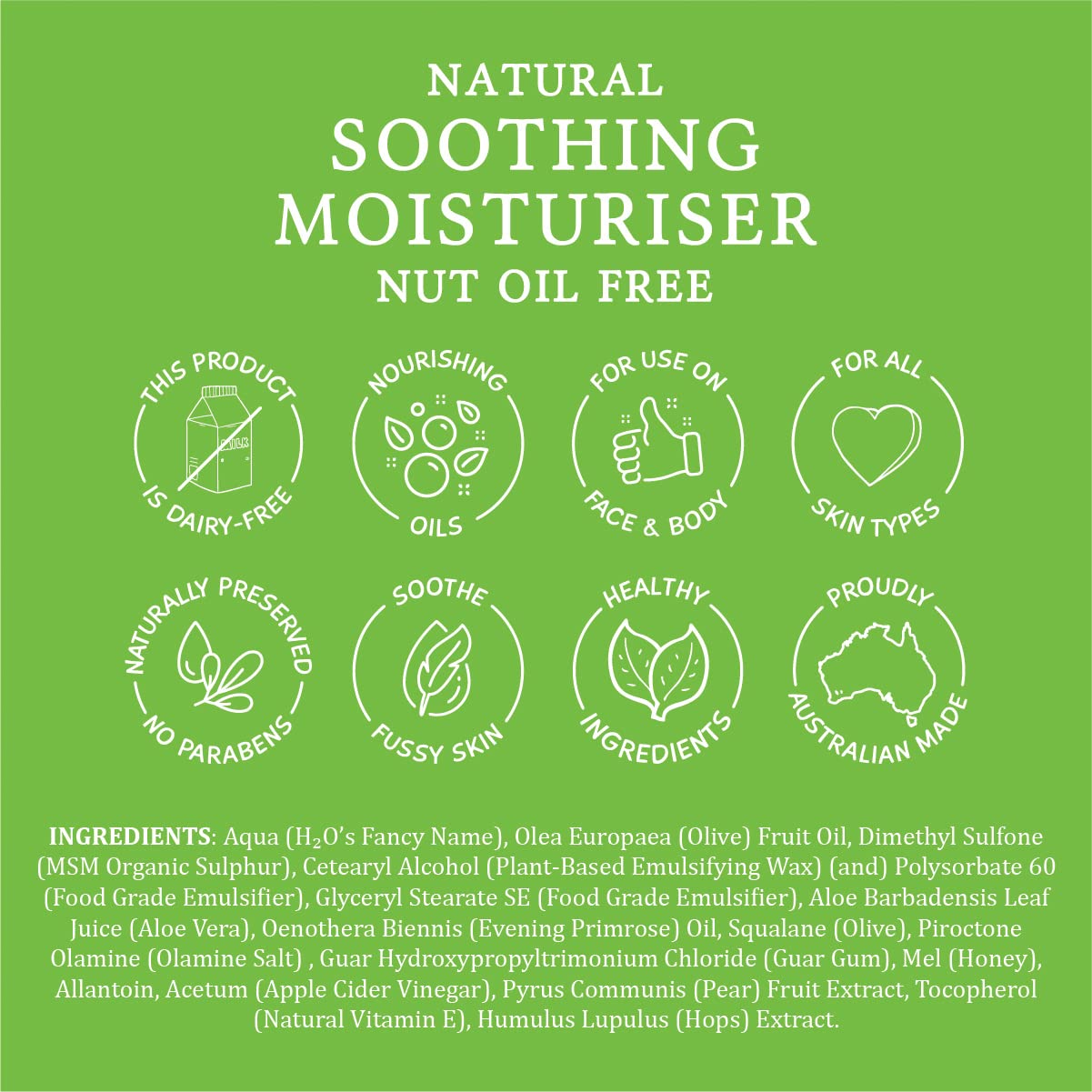 MooGoo Baby moisturizer closeup highlights natural hops-based preservation.