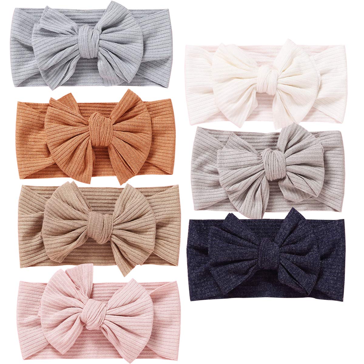 Mookiraer baby headbands bows in soft nylon for gentle comfort
