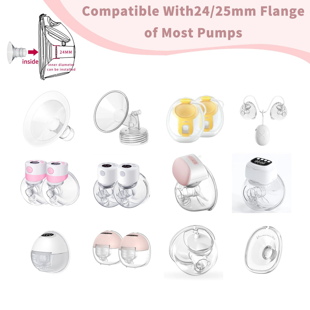 MOOMentaneous flange sizing kit compatible with Momcozy Willow Medela Spectra pumps