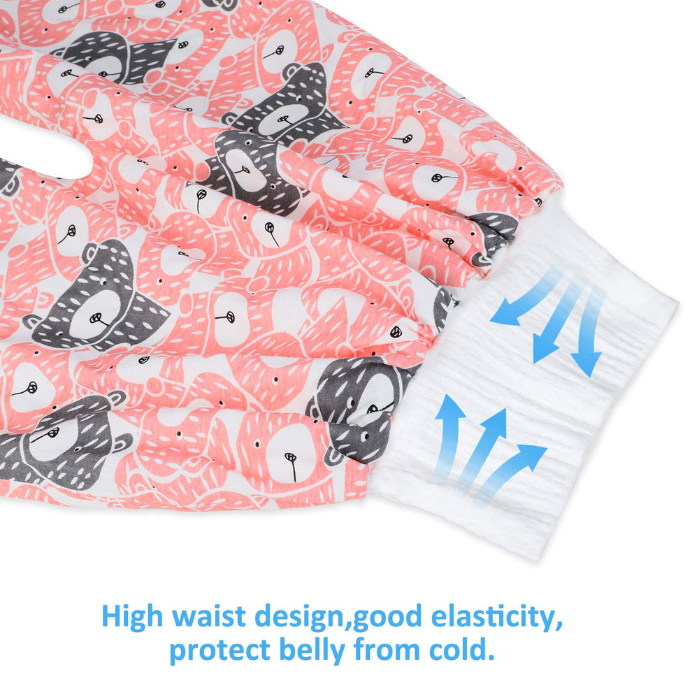 MooMoo Baby 2packs waterproof diaper pants side view supports comfy movement.
