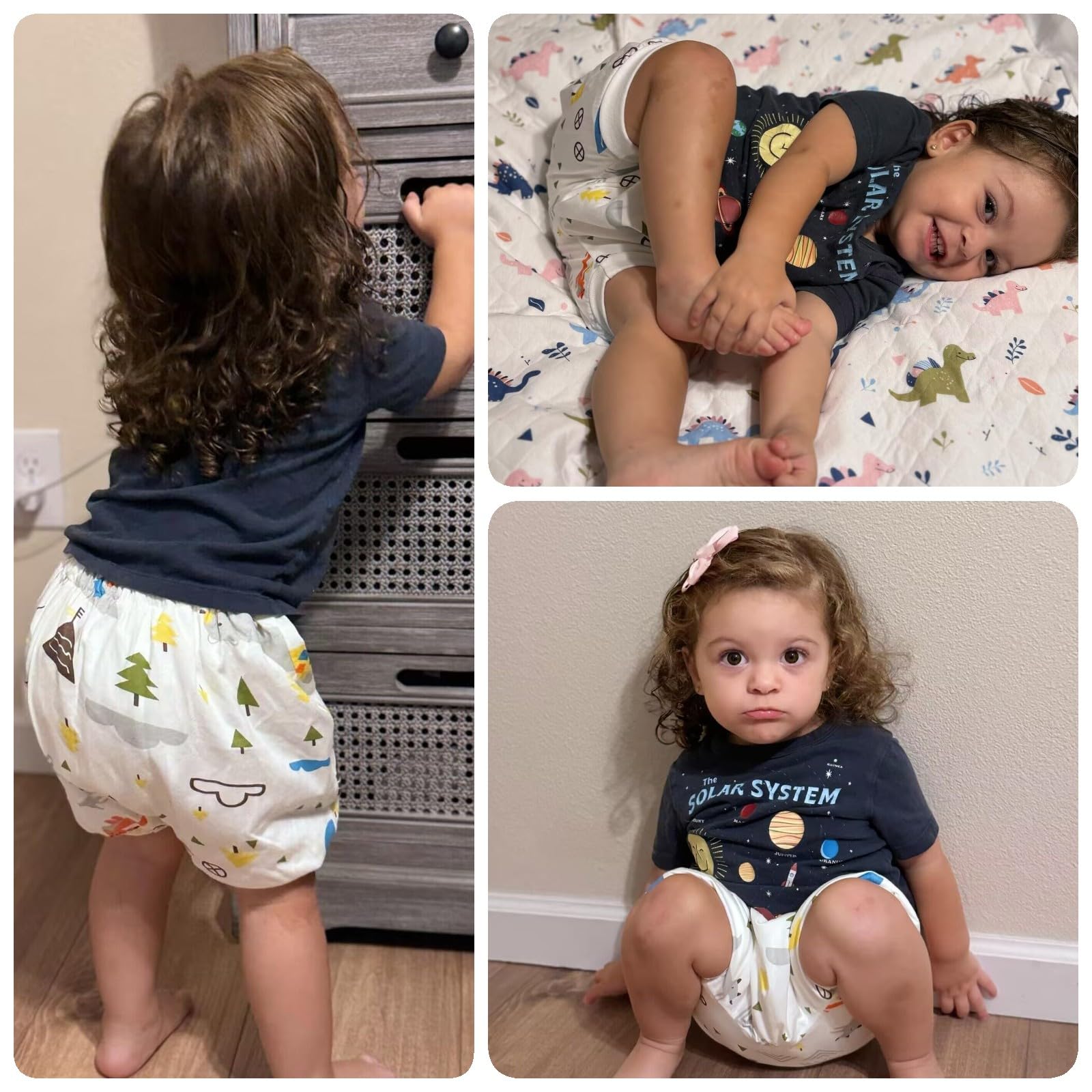 MooMoo Baby bedwetting shorts care guidance helps easy washing and reuse.