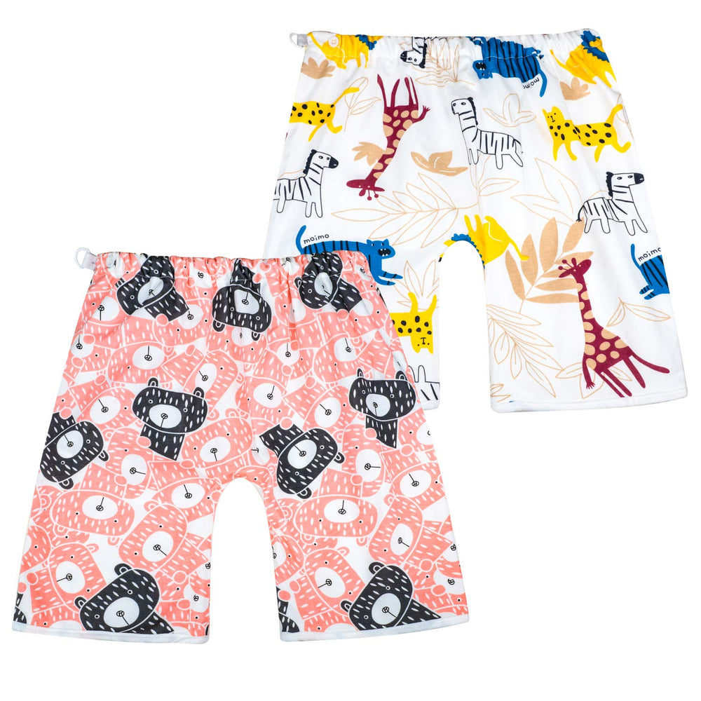 MooMoo Baby Diaper Pants absorbent layers close-up demonstrating leakproof protection.