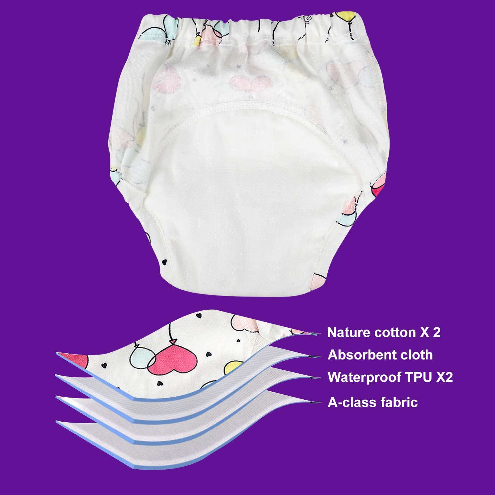 MooMoo Baby elastic waistband closeup showing easy pull-up design.