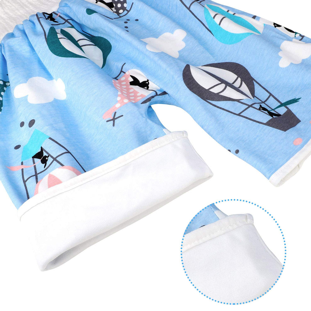 MooMoo Baby inner cotton and polyurethane blend for breathable comfort.