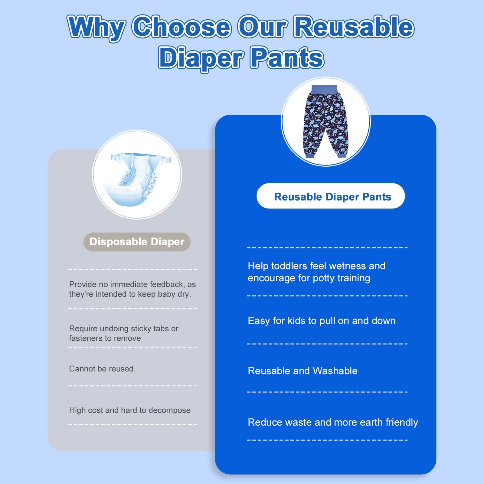MooMoo Baby leakproof diaper pants middle TPU 6: durable waterproof layer protects sheets