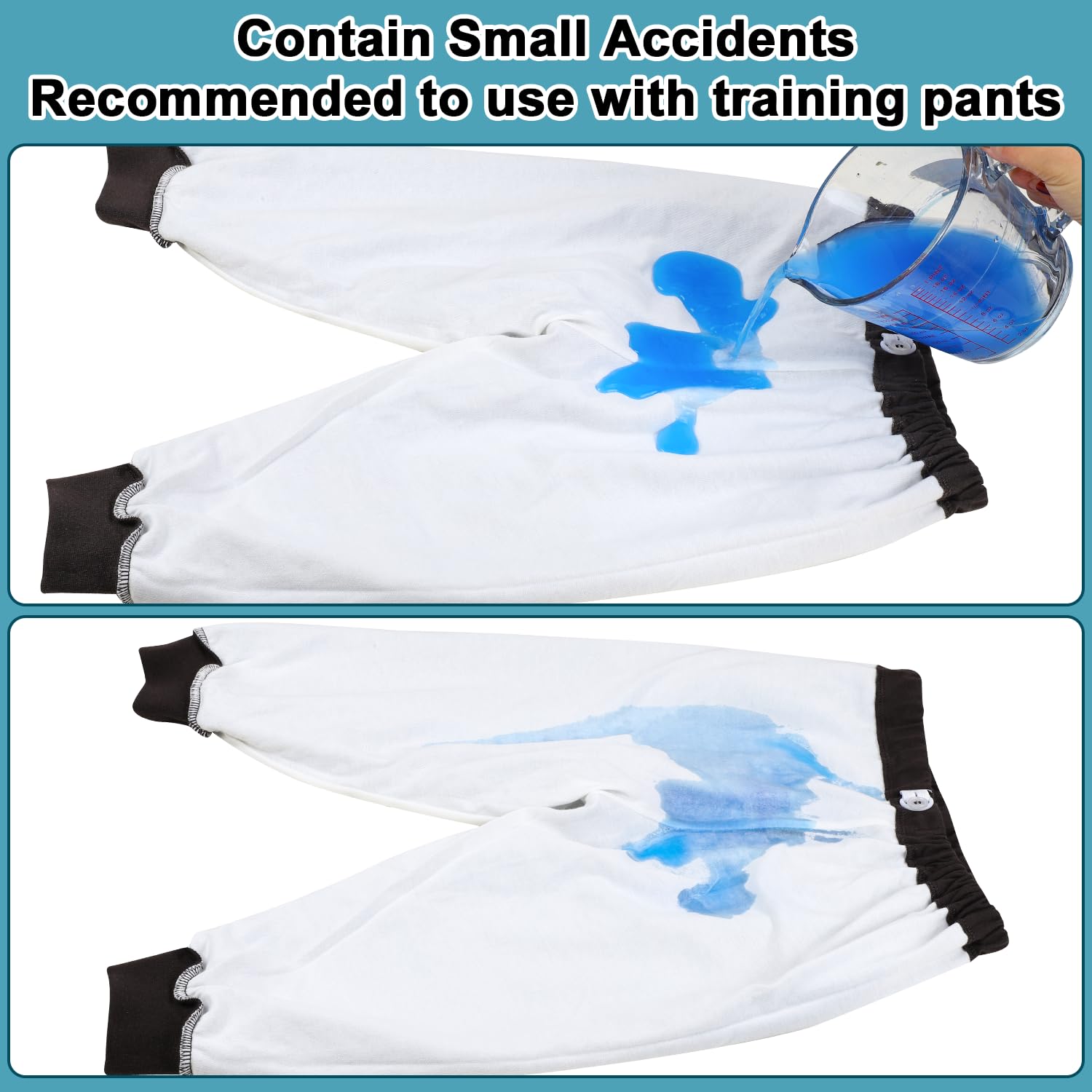 MooMoo Baby leakproof diaper pants side detail cuffs for snug leak protection