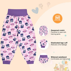 MooMoo Baby stretchy waistband allows easy on and off