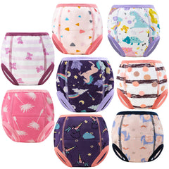 MooMoo Baby training underwear with absorbent front panel for potty training reliability.