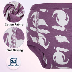MooMoo Baby absorbent layer close-up showing multi-layer core that helps with small accidents.