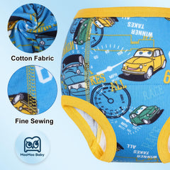 MooMoo Baby Training Underwear six-layer crotch design emphasizes quick containment and early alerting.