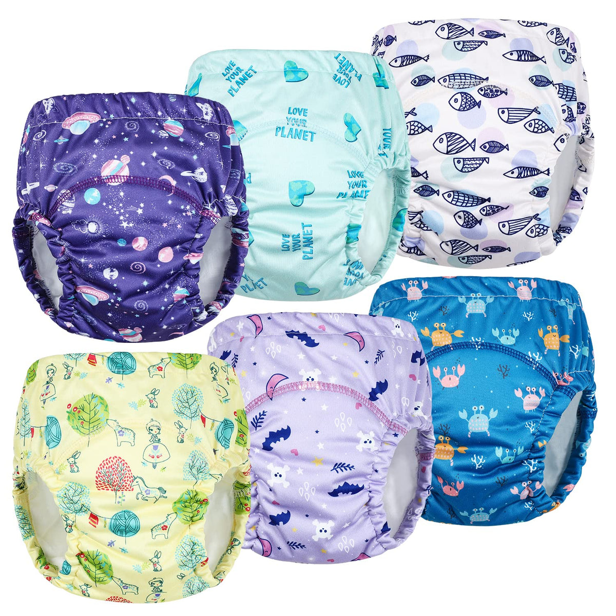 MooMoo Baby waterproof training underwear purple 2T with secure fit for easy potty training.