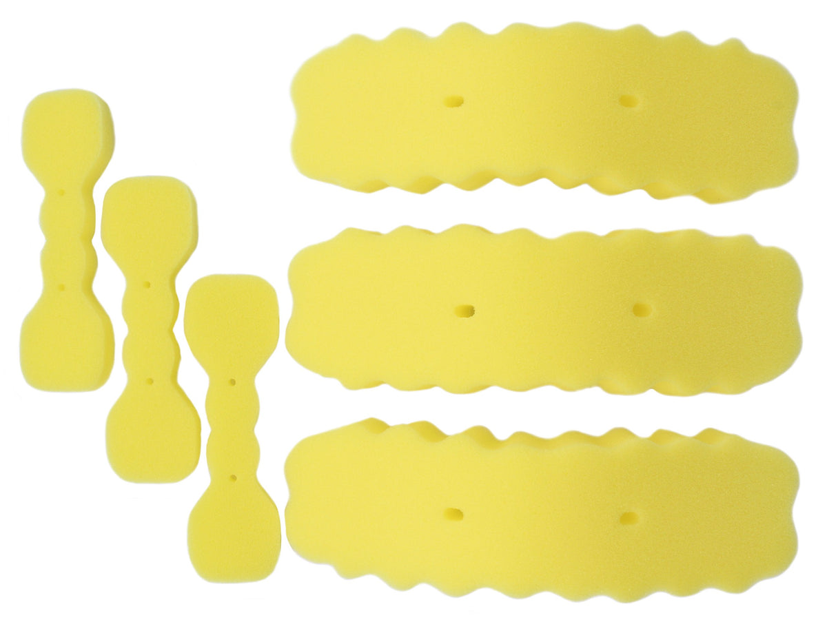 MooMoo Baby bottle brush replacement sponges—six-pack refills for quick, hygienic bottle cleaning.