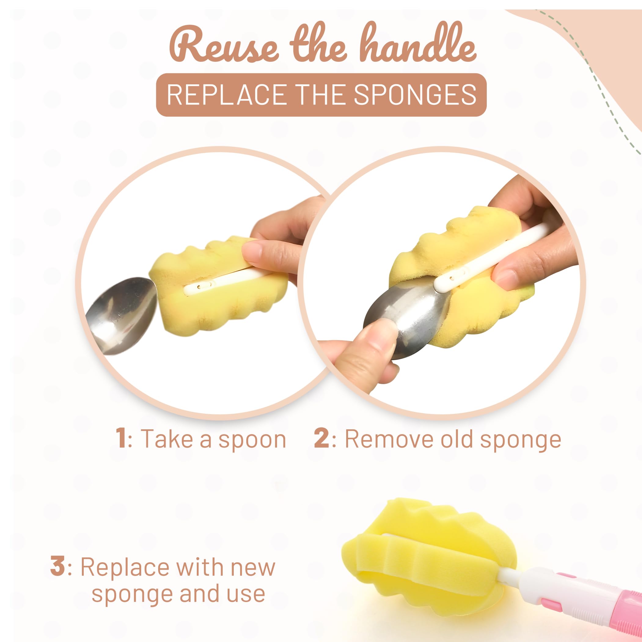 MooMoo Baby bottle sponges—gentle foam for safe, effective bottle cleaning.