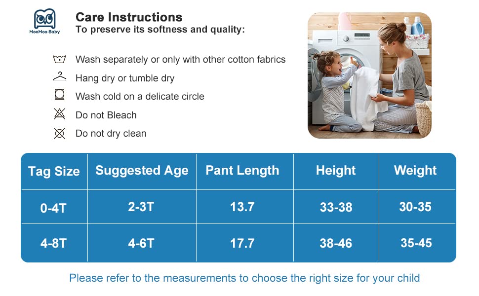 MooMoo Baby inner layer cotton-poly ensures comfortable wear and easy washing