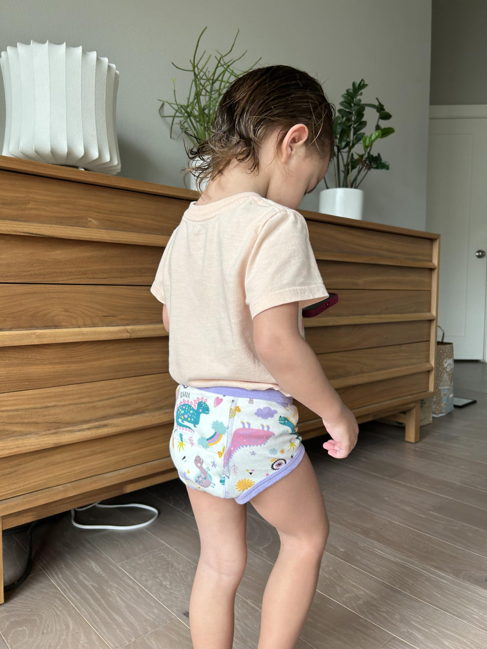 MooMoo Baby cotton underwear close-up — premium organic cotton feel supports sensitive skin.