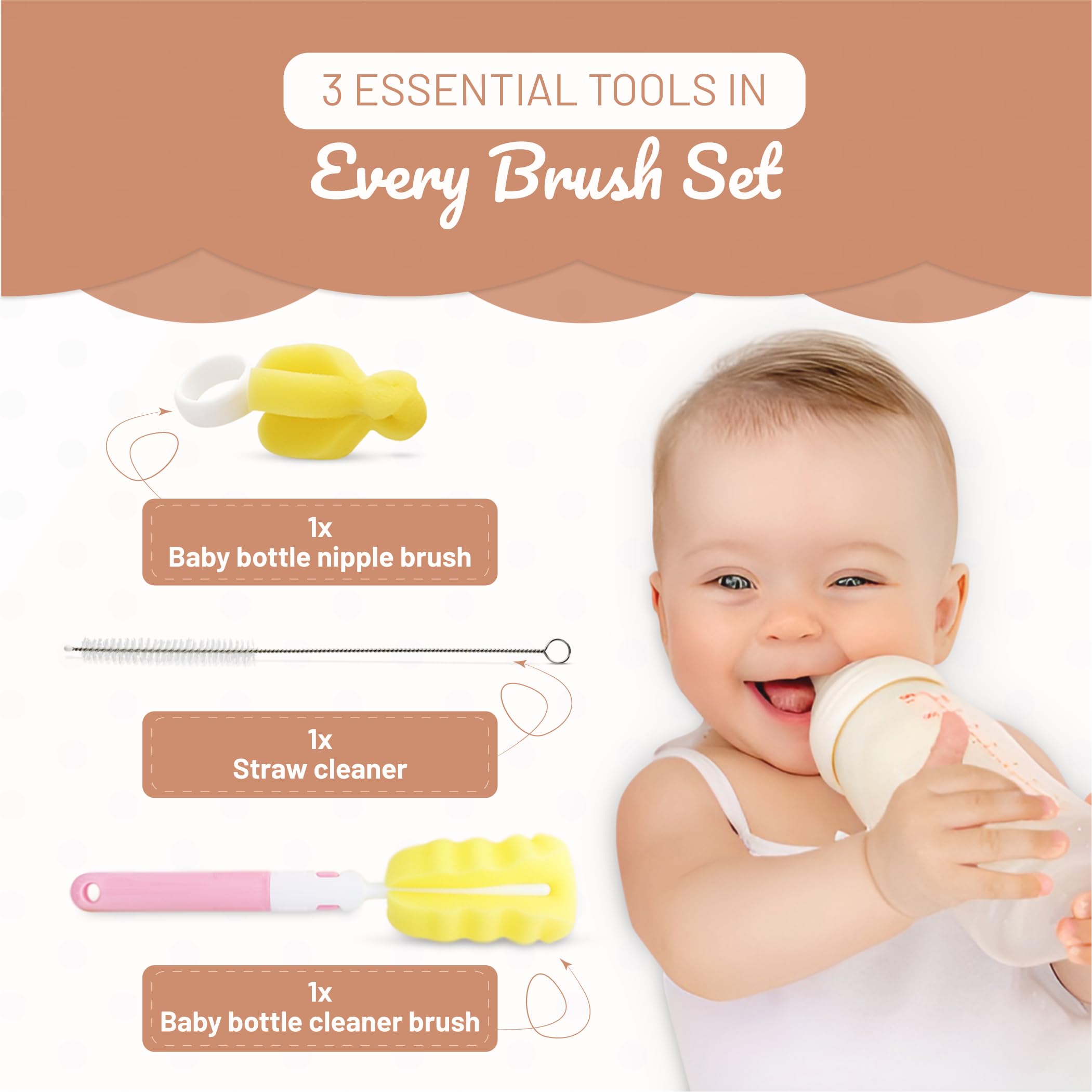 MooMoo Baby BPA free kit ensures safe bottle cleaning