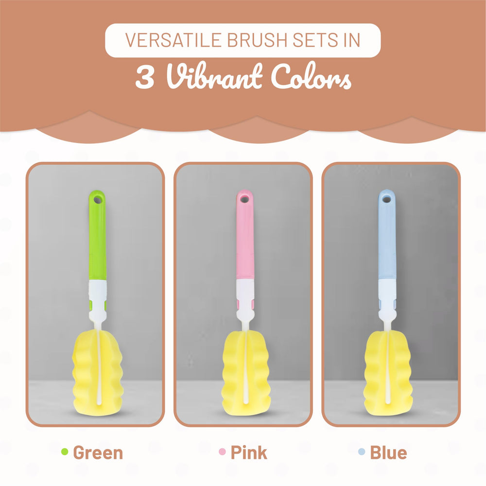 MooMoo Baby triple brush set ready for everyday kitchen use