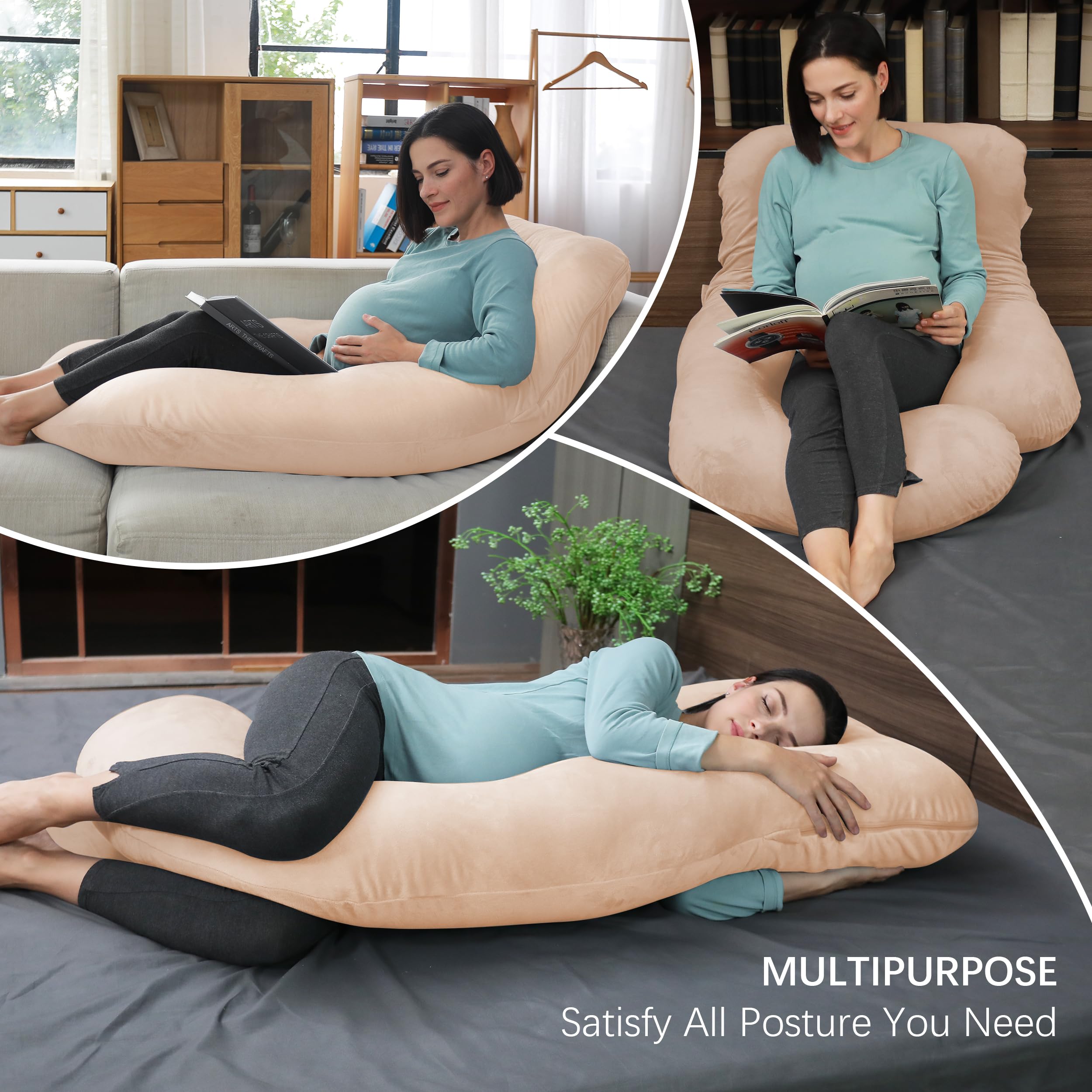MOON PARK 65 inch U-shaped design maintains shape for lasting comfort