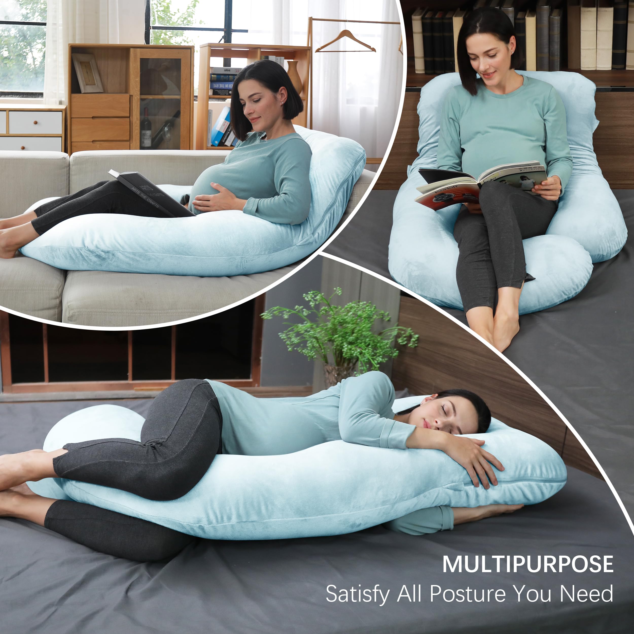 Moon Park ergonomic full-body pillow supports hips and legs for morning relief