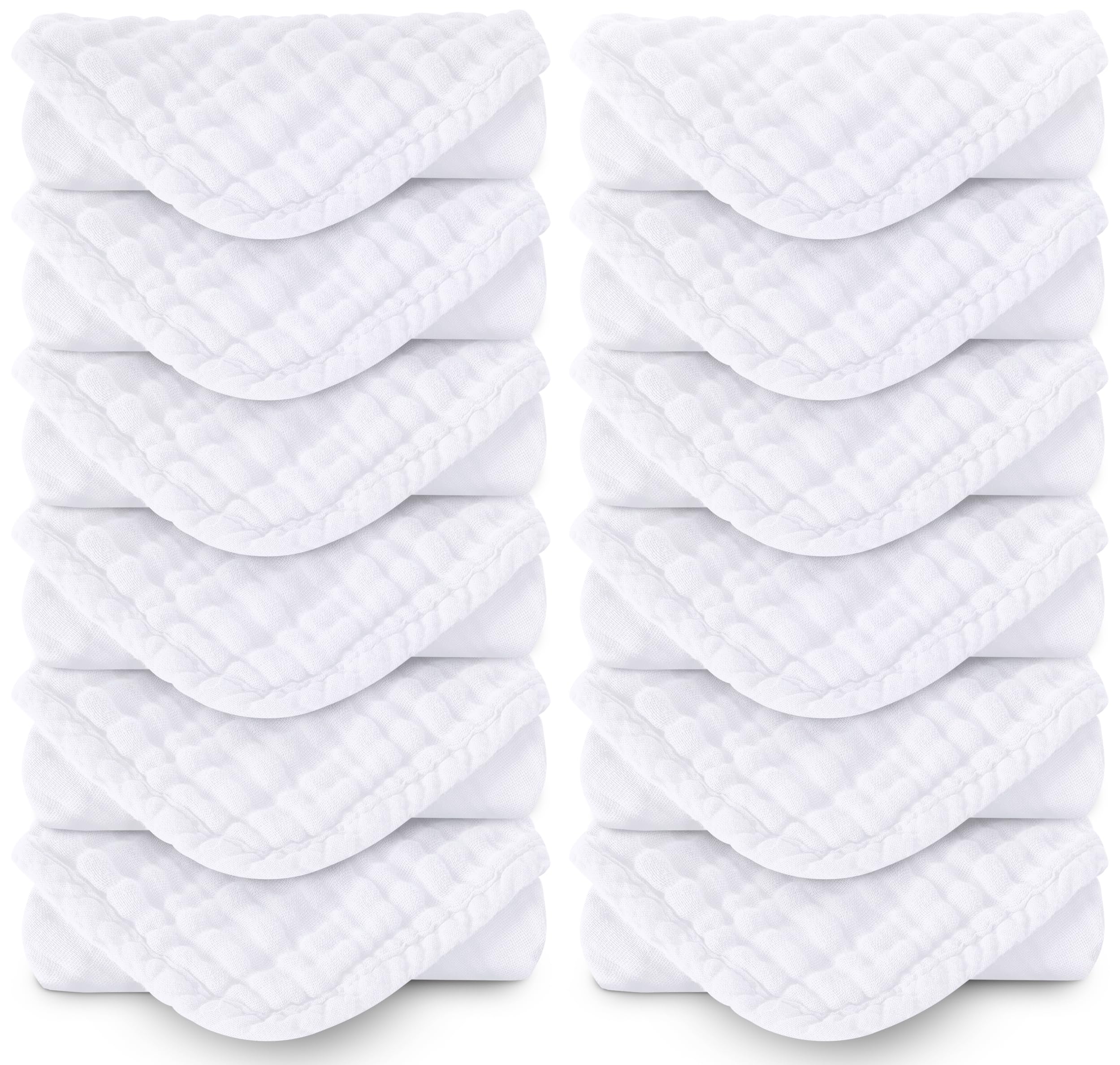 MOON PARK baby washcloths 12x12 pack for gentle newborn cleansing