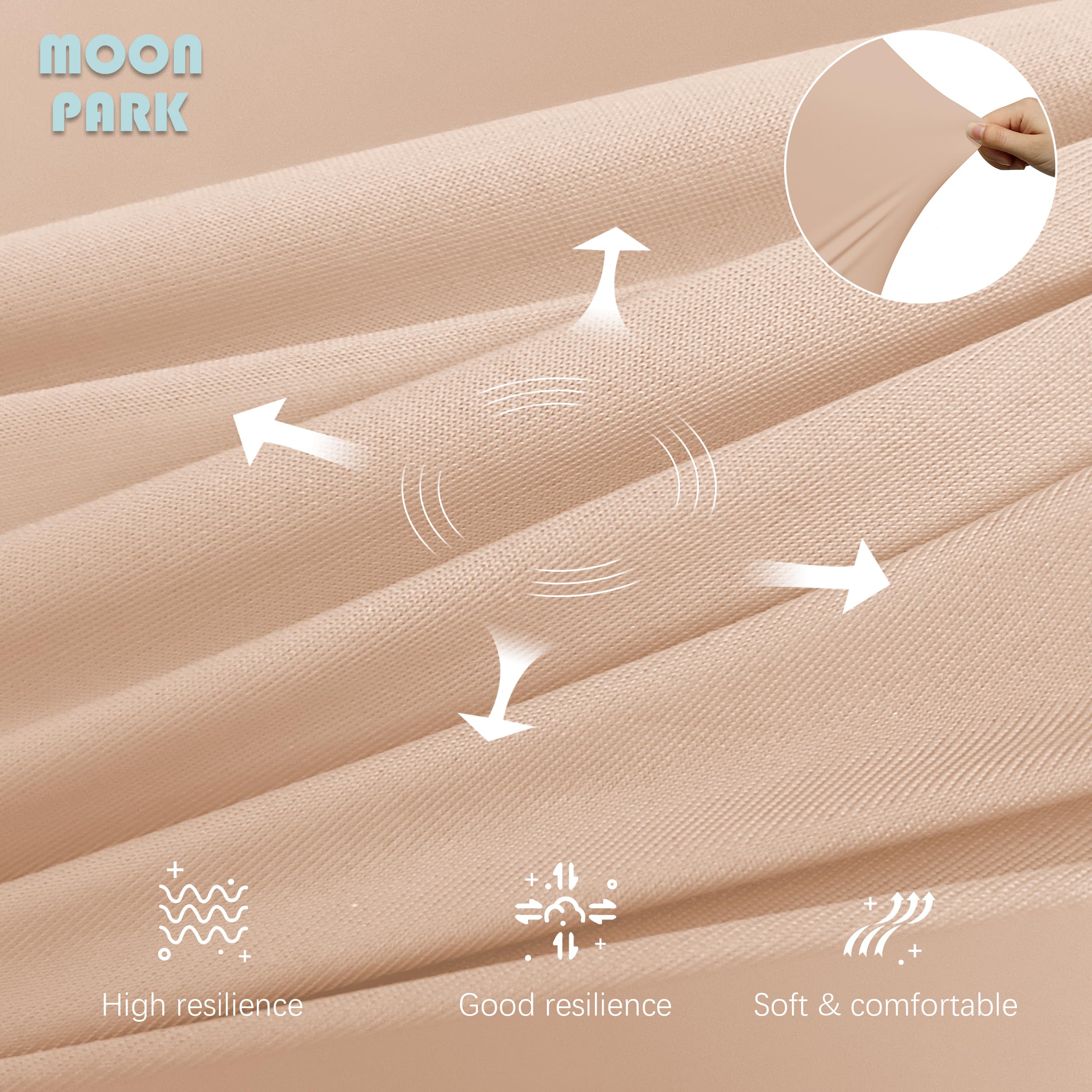 MOON PARK back, belly, and legs support for relaxed nocturnal alignment.