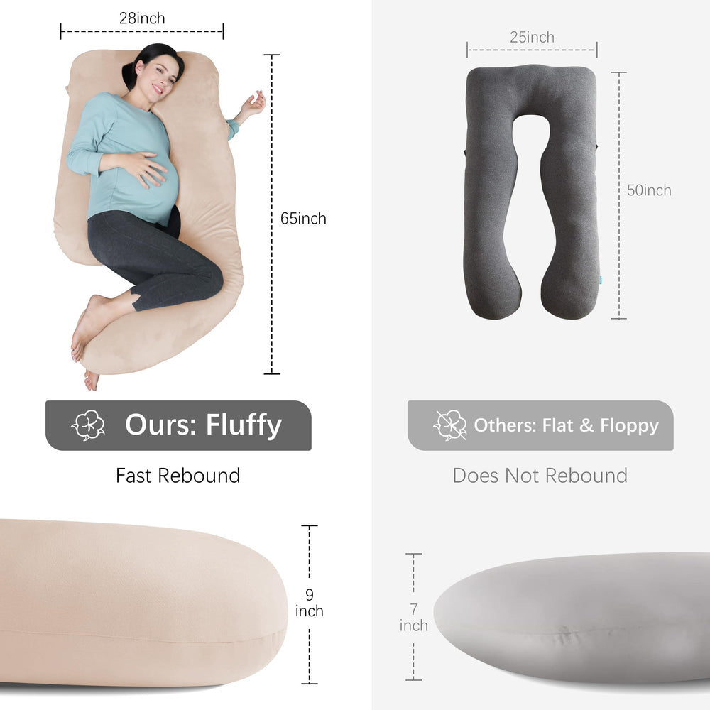 MOON PARK brown maternity pillow adds cozy neutral styling to any room