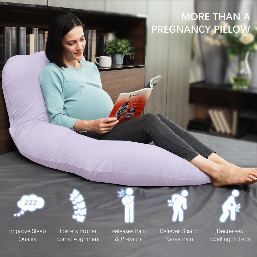 MOON PARK ergonomic 65x28x9 pillow supports multiple body zones for restful nights.