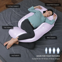 Moon Park full-body pillow with ergonomic design cushions head, back, and hips
