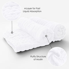 MOON PARK multipurpose baby washcloths for wipes and burp cloths