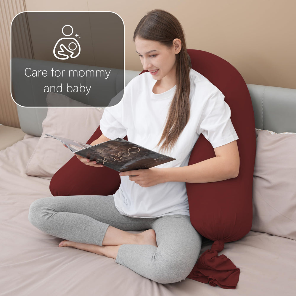 Moon Park multipurpose pillow supports nursing, reading, and lounging.