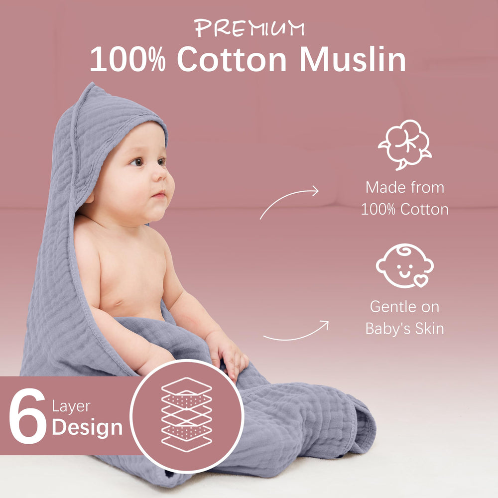MOON PARK muslin 6-layer construction close-up illustrates durability for daily use.