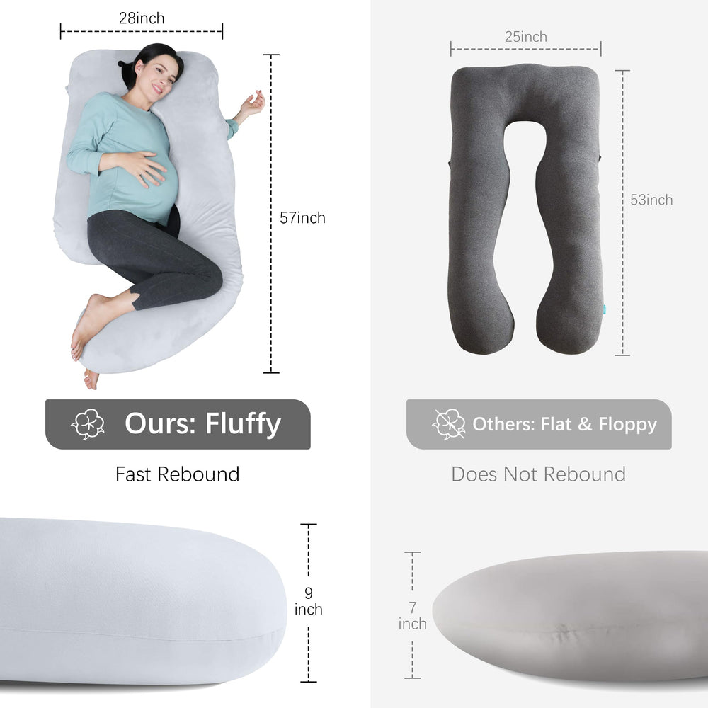 MOON PARK 57-inch pillow maintains shape for lasting support