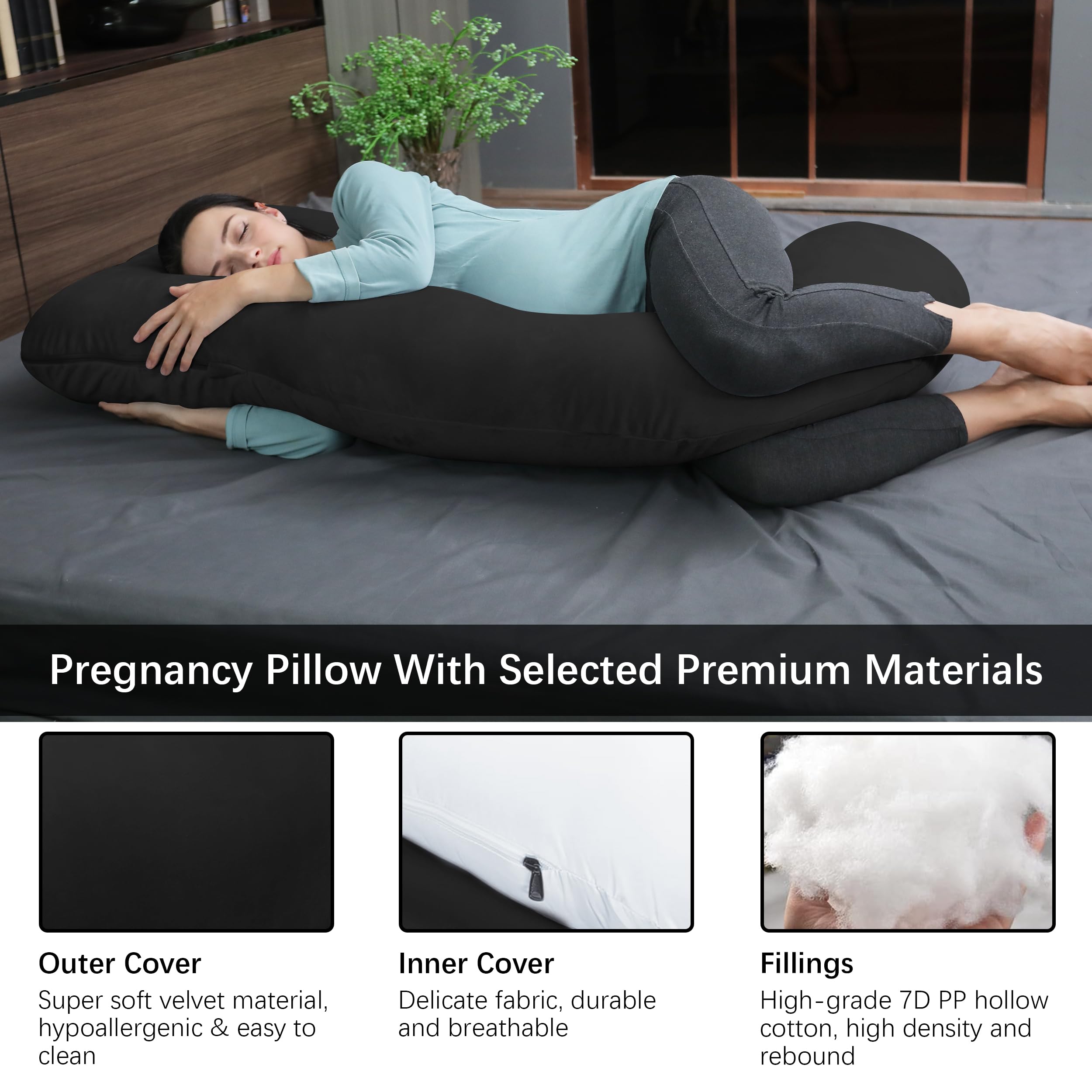 MOON PARK back-hip support demonstration shows ergonomic comfort for night-time rest.
