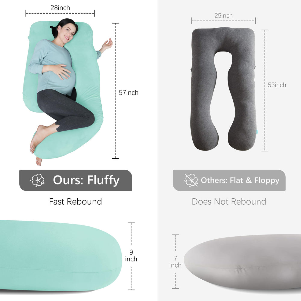 MOON PARK turquoise color adds a calming touch to your sleep setup.