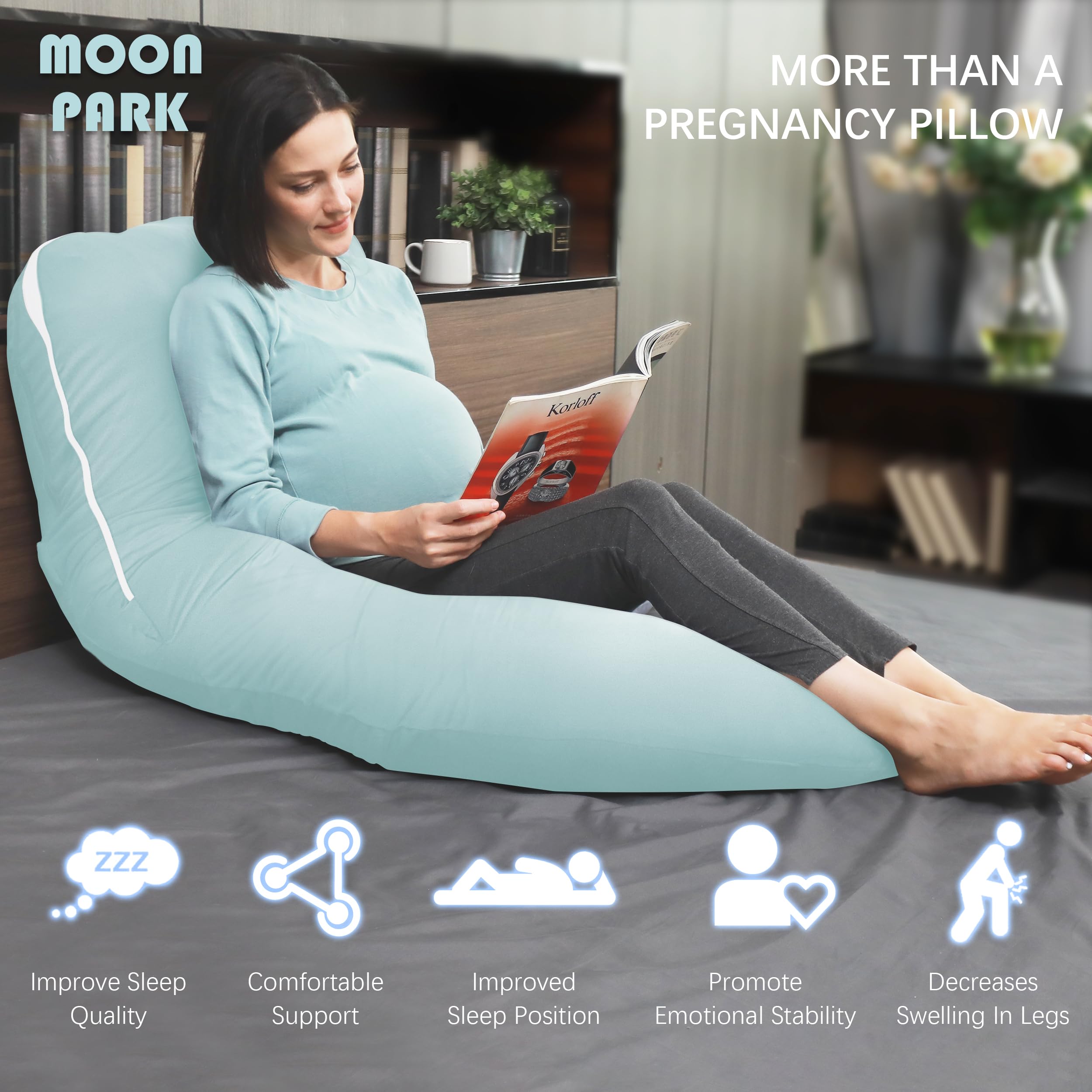 MOON PARK pillow-cooling-cover-detail demonstrates breathable fabric for cooler sleep.