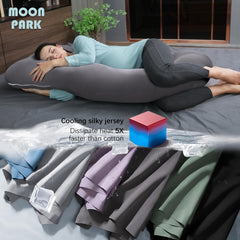 MOON PARK dark grey removable cover offers cooling comfort all night.