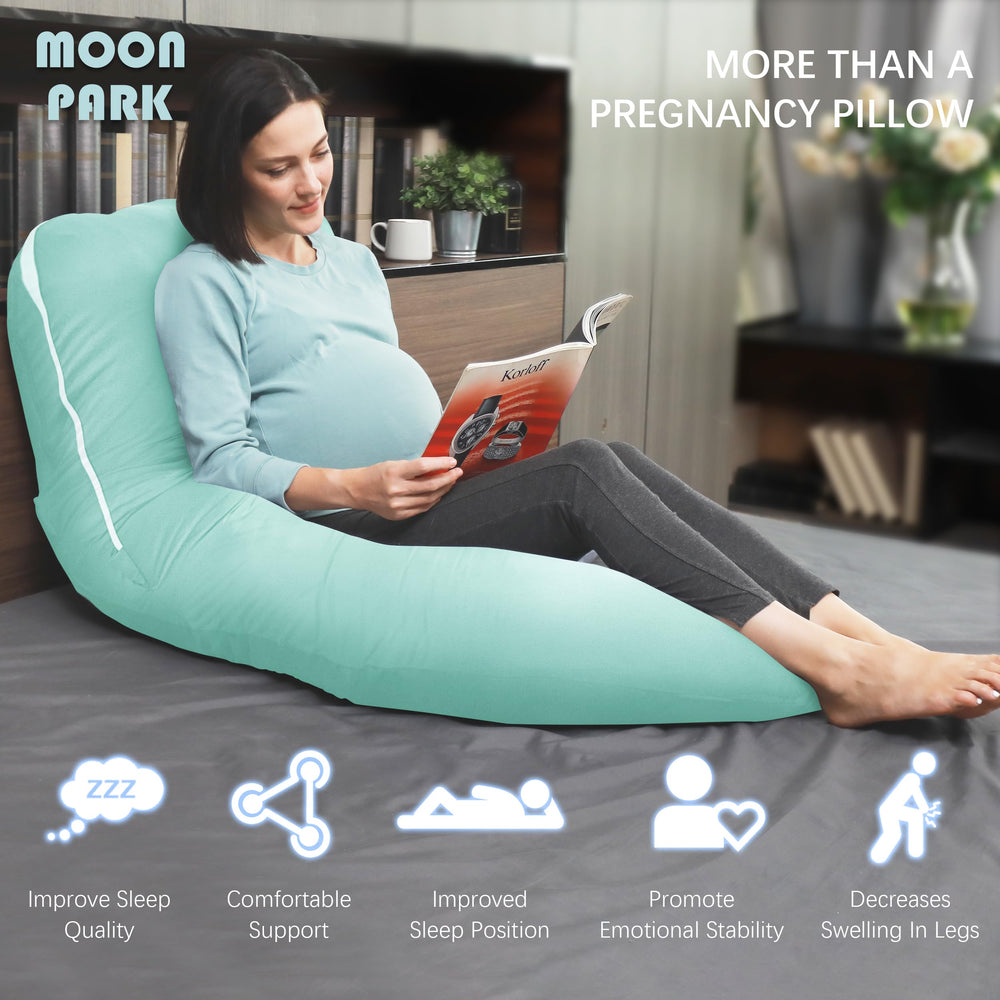 Moon Park leg-and-knee support cushions legs for reduced fatigue and improved circulation.