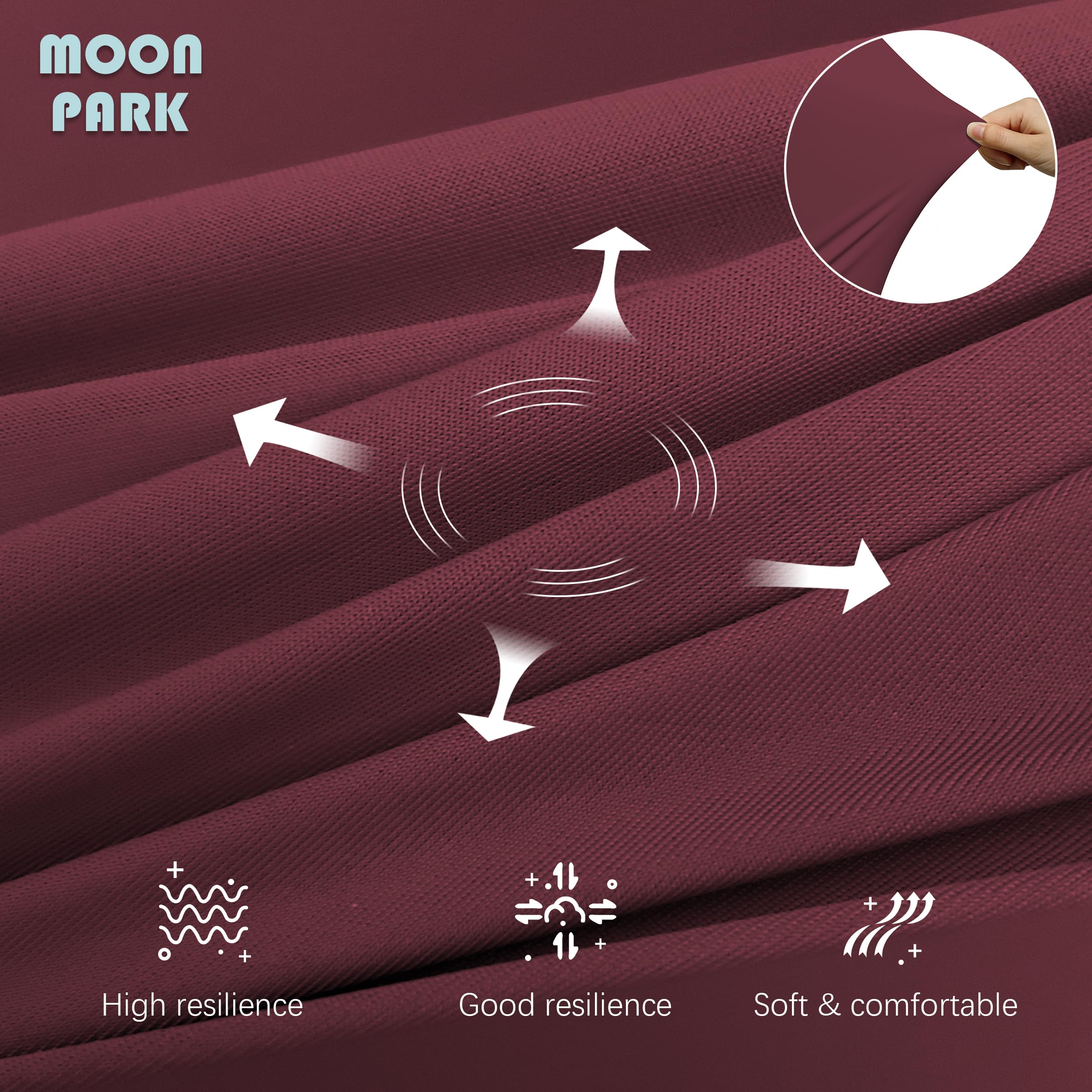 Moon Park leg-support view emphasizes legs and knee alignment while resting